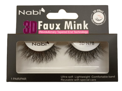 3D N78 - Nabi 3D Faux Mink Eyelash 12PCS/PACK