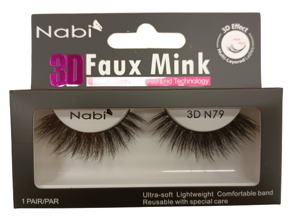 3D N79 - Nabi 3D Faux Mink Eyelash 12PCS/PACK