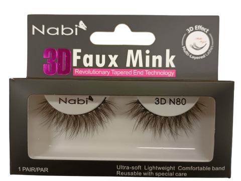 3D N80 - Nabi 3D Faux Mink Eyelash 12PCS/PACK