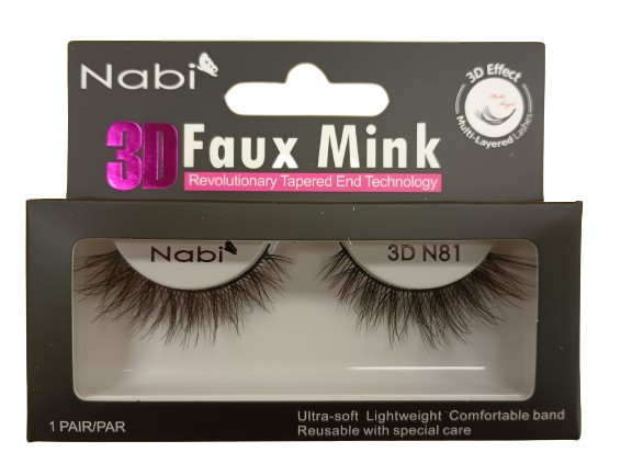 3D N81 - Nabi 3D Faux Mink Eyelash 12PCS/PACK