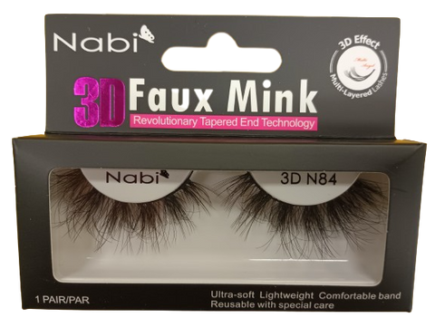 3D N84 - Nabi 3D Faux Mink Eyelash 12PCS/PACK