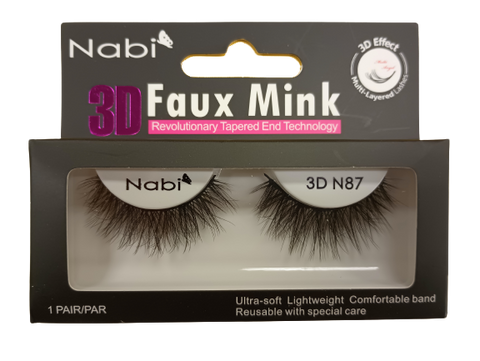 3D N87 - Nabi 3D Faux Mink Eyelash 12PCS/PACK