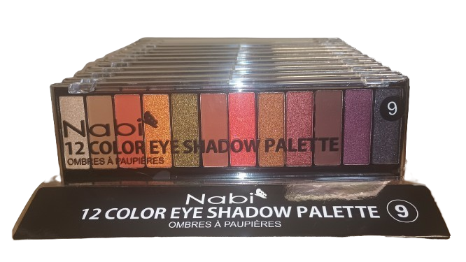A502(09) - 12COLOR EYESHADOW PALETTE 12PCS DISPLAY SET