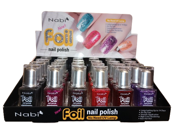 SFN24B - 24 PCS FOIL NAIL POLISH SET B