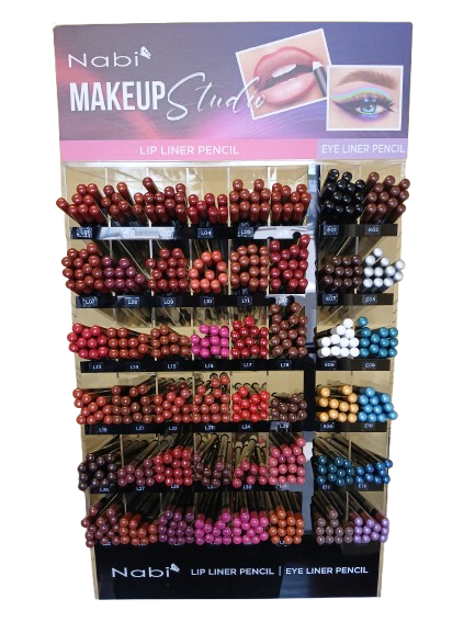 LPD48 - 48 Color 7 1/2" Long Eye & Lipliner Pencil 576pcs Display Set