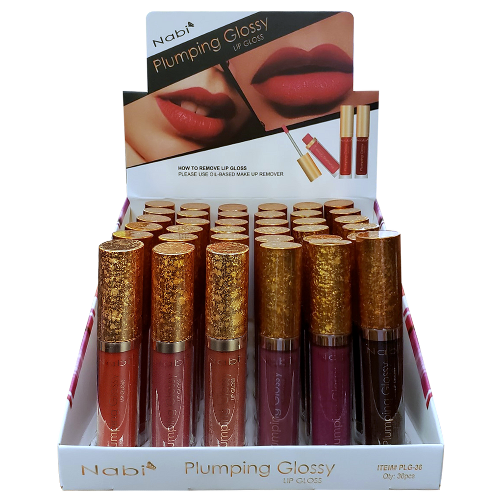 PLG36R - 36 PCS PLUMPING GLOSSY LIP GLOSS SET R