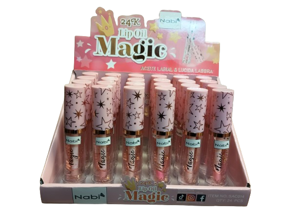 SAC-014 24K MAGIC LIP OIL 24 PCS / DISPLAY SET