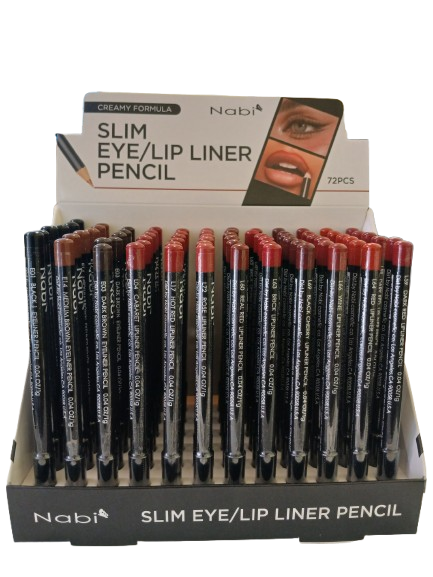 SEL-72R SLIM EYE/LIP LINER PENCIL 72 PCS SET (RED TONE)