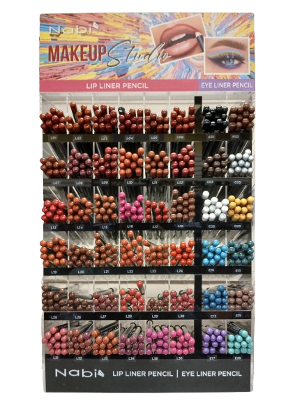 SPD48 - 48 Color 5 1/2" Short Eye & Lipliner Pencil 576pcs Display Set