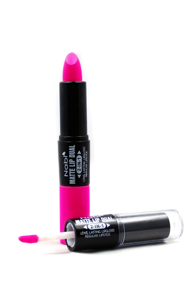 MDL04 - 2 in 1 Matte Lip Hot Pink 12Pcs/Pack