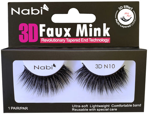 3D N10 - Nabi 3D Faux Mink Eyelash 12PCS/PACK