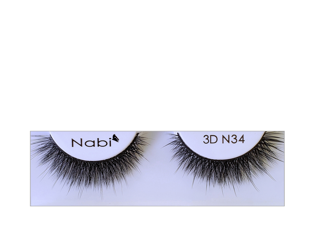 3D N34 - Nabi 3D Faux Mink Eyelash 12PCS/PACK