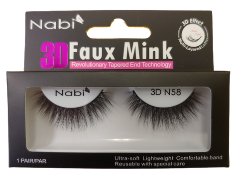 3D N58 - Nabi 3D Faux Mink Eyelash 12PCS/PACK