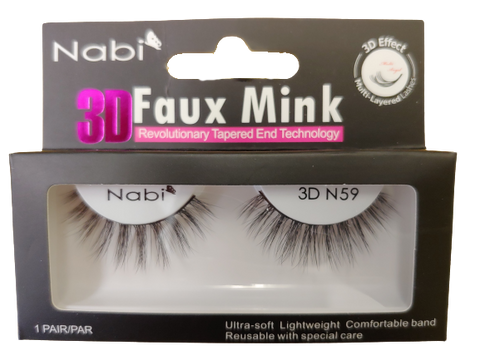 3D N59 - Nabi 3D Faux Mink Eyelash 12PCS/PACK