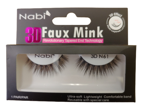 3D N61 - Nabi 3D Faux Mink Eyelash 12PCS/PACK