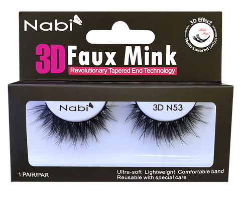 3D N53 - Nabi 3D Faux Mink Eyelash 12PCS/PACK