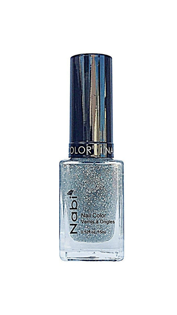 NP56 - Nabi 5 Nail Polish Silver Round Ball 12Pcs/Pack