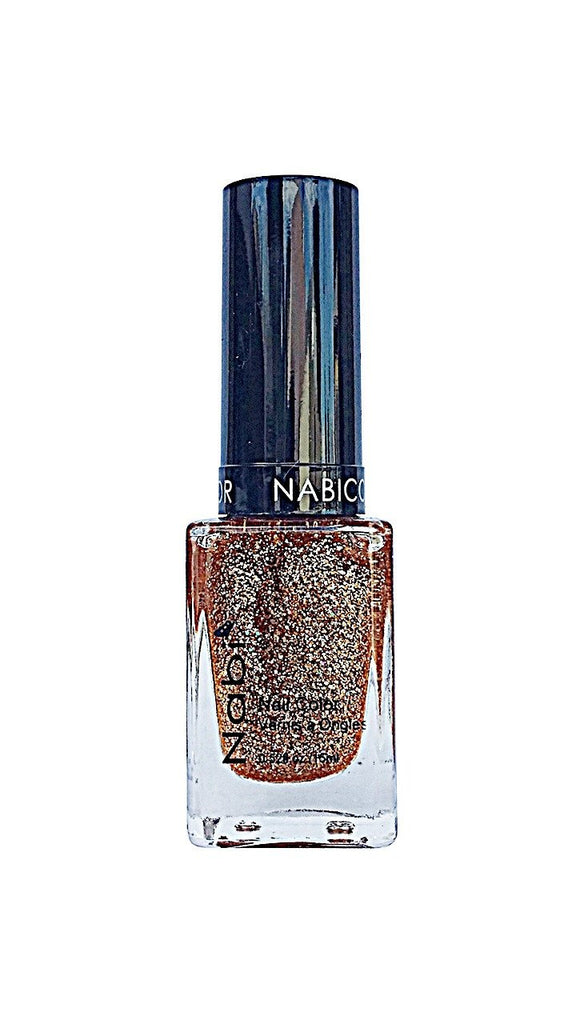 NP57 - Nabi 5 Nail Polish Gold Round Glitter 12Pcs/Pack
