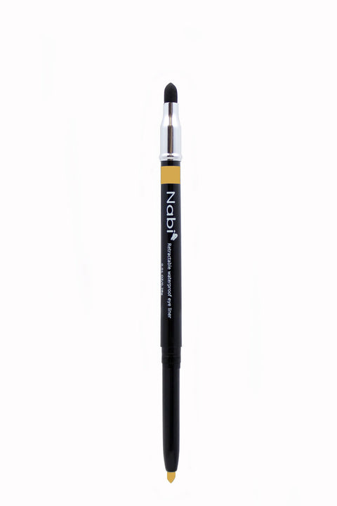 PE07 - Retractable Auto Eye Pencil with Sponge Gold 12Pcs/Pack