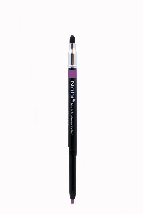 PE09 - Retractable Auto Eye Pencil with Sponge Purple 12Pcs/Pack