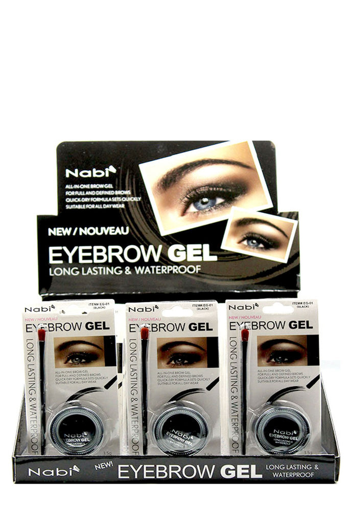 EG01 - Gel Eyebrow Black 24Pcs Set