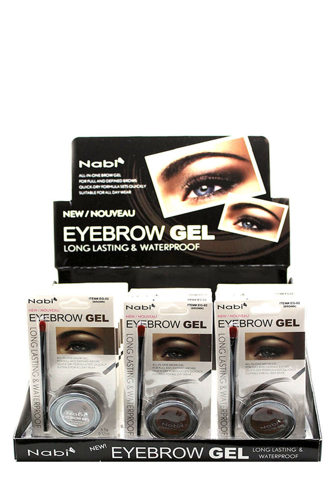 EG02 - Gel Eyebrow Brown 24Pcs Set