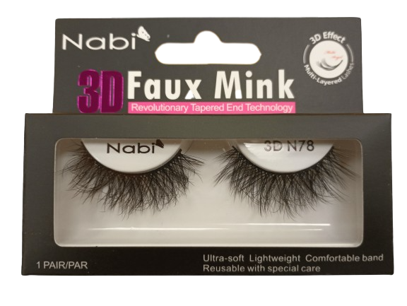 3D N78 - Nabi 3D Faux Mink Eyelash 12PCS/PACK