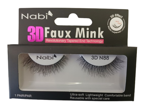 3D N88 - Nabi 3D Faux Mink Eyelash 12PCS/PACK