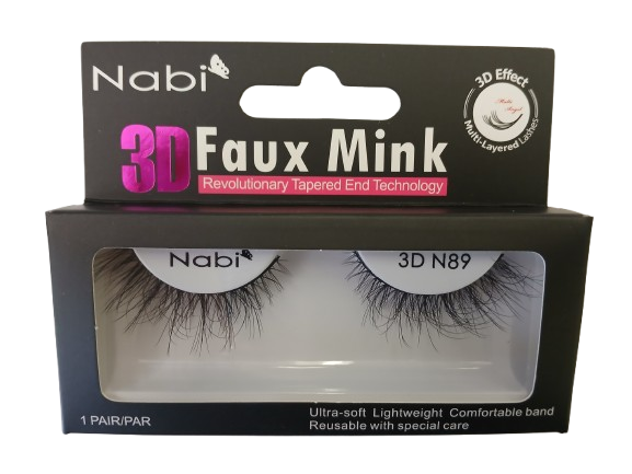 3D N89 - Nabi 3D Faux Mink Eyelash 12PCS/PACK