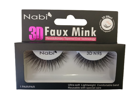 3D N95 - Nabi 3D Faux Mink Eyelash 12PCS/PACK