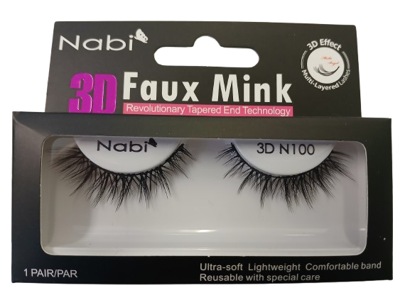 3D N100 - Nabi 3D Faux Mink Eyelash 12PCS/PACK