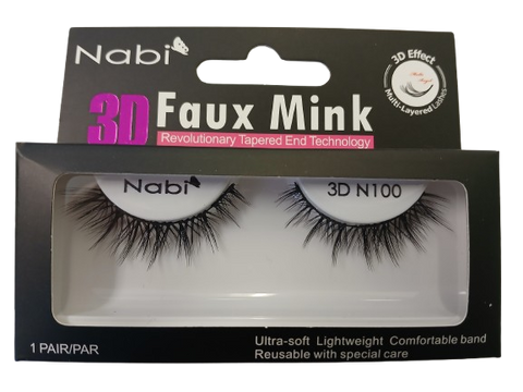 3D N100 - Nabi 3D Faux Mink Eyelash 12PCS/PACK