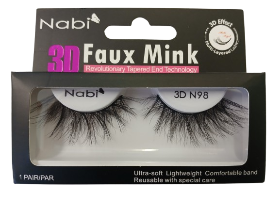 3D N98 - Nabi 3D Faux Mink Eyelash 12PCS/PACK
