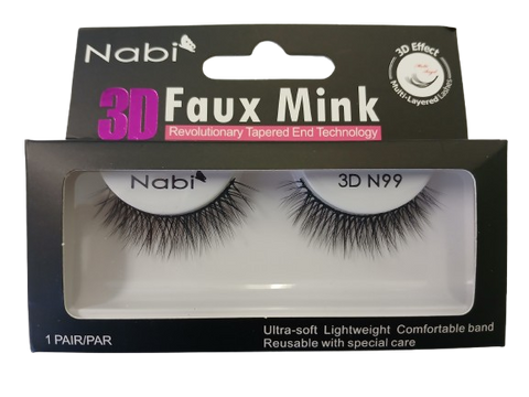 3D N99 - Nabi 3D Faux Mink Eyelash 12PCS/PACK