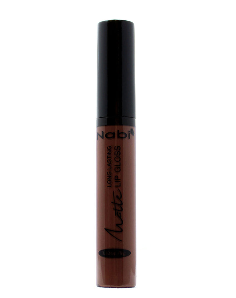 MLG52 - Long Lasting Matte Lip Gloss Dark Brown 12Pcs/Pack