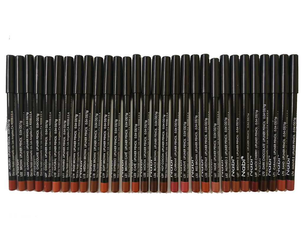 Nabi 30 Pieces, 30 Colors Lip Liner Assorted set E 30 pcs/set (Brown Tone)