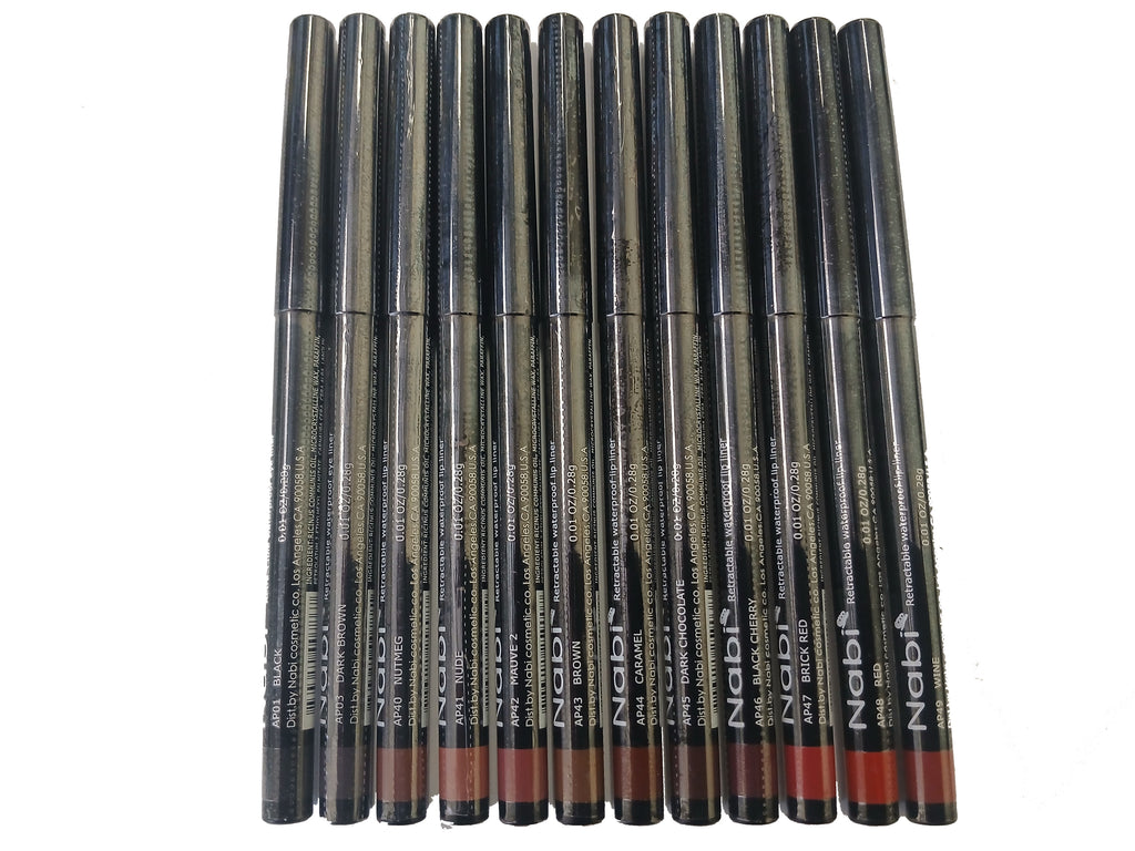APS12M-Nabi 12 Pieces, 12 Colors Retractable Lip Liner Pencil (MIXED , 5)