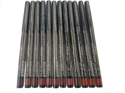 APS12R-Nabi 12 Pieces, 12 Colors Retractable Lip Liner Pencil (RED TONE , 5)