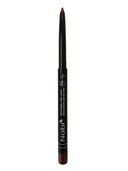 AGE02 BROWN Up to 24H Waterproof Retractable Gel Eye Liner Pencil with Sharpener 12Pcs/Pack