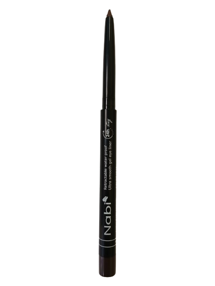 AGE03 DARK BROWN Up to 24H Waterproof Retractable Gel Eye Liner Pencil with Sharpener 12Pcs/Pack