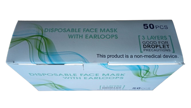 MB-04 3 Ply Blue Disposable Face Mask 50Pcs/Box