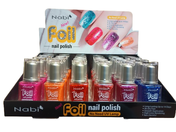 SFN24A - 24 PCS FOIL NAIL POLISH SET A