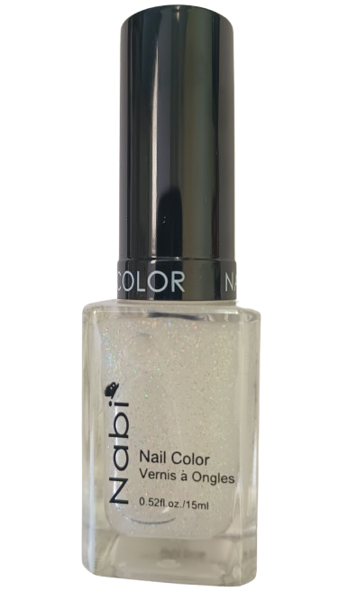 NP81(NEW) - NABI 5 NAIL POLISH BEIGE GLITTER 12Pcs/Pack