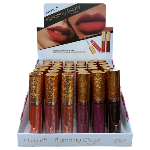 PLG36R - 36 PCS PLUMPING GLOSSY LIP GLOSS SET R