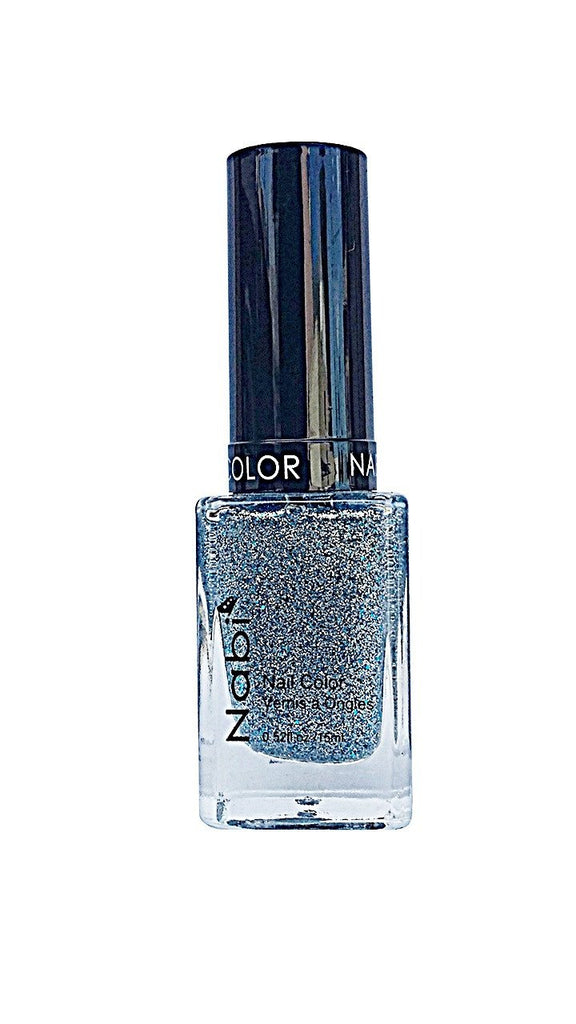 NP104 - Nabi 5 Nail Polish Silver Glitter II 12Pcs/Pack