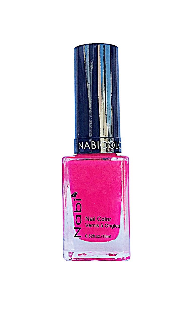 NP105 - Nabi 5 Nail Polish  Neon Hot Pink 12Pcs/Pack