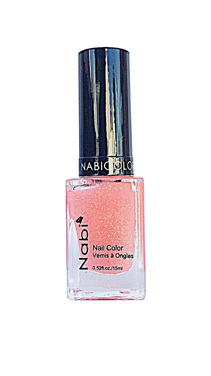 NP136 - Nabi 5 Nail Polish Pink Glitter 12Pcs/Pack