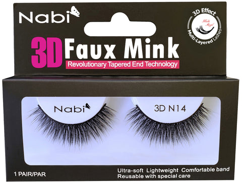 3D N14 - Nabi 3D Faux Mink Eyelash 12PCS/PACK