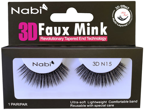 3D N15 - Nabi 3D Faux Mink Eyelash 12PCS/PACK