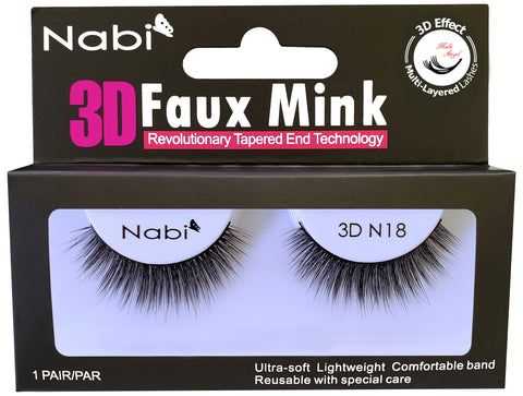 3D N18 - Nabi 3D Faux Mink Eyelash 12PCS/PACK